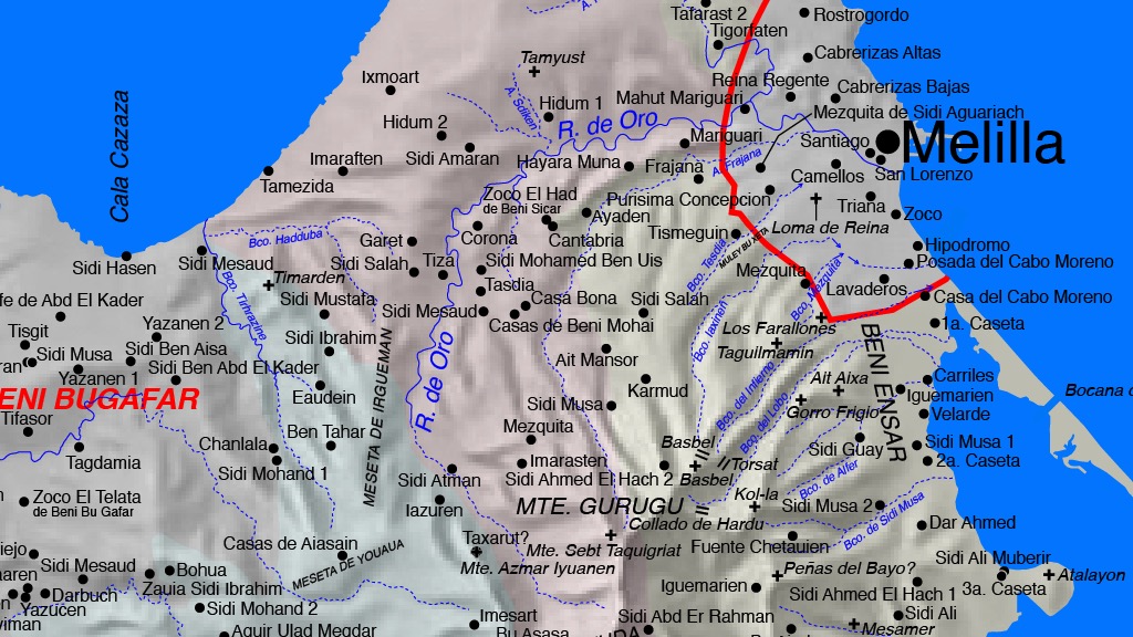 Detail of the Rif War Map